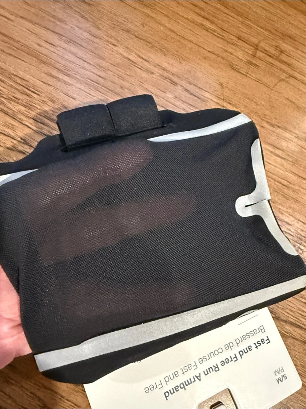 lululemon athletica Black Phone Armband with Reflective Silver Stripes